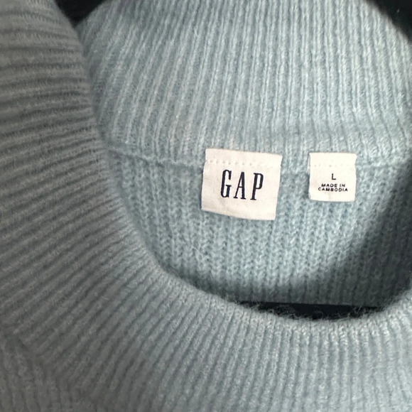 GAP Blue and Cream Cowl Neck Sweater Soft Knit - Picture 2 of 4